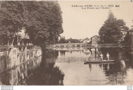 K10- 10) BAR  SUR AUBE (AUBE)  LES PONTS SUR L'AUBE  - (ANIMEE - BARQUE - 2 SCANS)  - Bar-sur-Aube