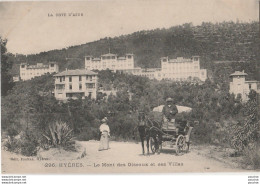 K8- 83) HYERES (VAR) LE MONT DES OISEAUX ET SES VILLAS  - (ANIMEE - PERSONNAGES - ATTELAGE CHEVAL - 2 SCANS) - Hyeres