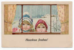 BERTIGLIA - SB EXCELSIOR 7201 - CHILDREN - USED 1925 FINLAND - FINNISH TEXT : HAUSKAA JOULUA ! - CHRISTMAS - Bertiglia, A.