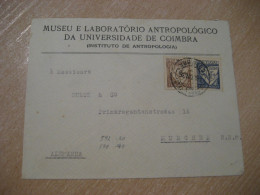 COIMBRA 1936 To Munchen Germany Cancel University Anthropology Museum Laboratory Cover PORTUGAL - Briefe U. Dokumente