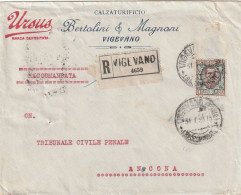 Italie - Lettre Entête URSUS Bertolini & Magnoni Recommandée VIGEVANO 31/7/1921 Pour Ancona - Marcofilie