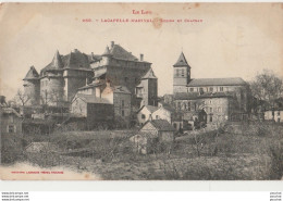 L25- 46) LACAPELLE MARIVAL (LOT) EGLISE ET CHATEAU - (2 SCANS) - Lacapelle Marival