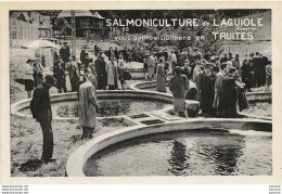 L18-12) LAGUIOLE (AVEYRON) SALMONICULTURE DE LAGUIOLE - TRUITE - PISCICULTURE - ELEVAGE -  (2 SCANS) - Laguiole