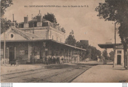 L12-18) SAINT AMAND MONTRON (CHER)  GARE DU CHEMIN FER P.O. (2 SCANS) - Saint-Amand-Montrond