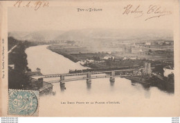 L11-46) PUY L'EVEQUE (LOT) LES DEUX PONTS ET LA PLAINE D'ISSUDEL - (OBLITERATION DE 1904) - Autres & Non Classés