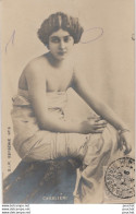 L8-  ARTISTE FEMME - FRAU - LADY - CAVALIERI - PAR  REUTLINGER , PARIS  - (OBLITERATION DE 1903 - 2 SCANS)  - Künstler