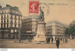 L7-75) PARIS (XVIII°) PLACE  MONCEY - (CARTE TOILEE COULEURS) - Arrondissement: 18