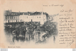 L6-62) ARRAS - MARCHE AUX VACHES  - (TRES ANIMEE - OBLITERATION DE 1901 - 2 SCANS)  - Arras