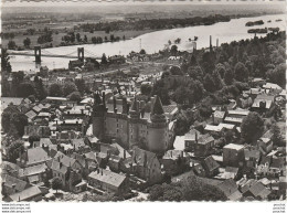 L5-37) EN AVION AU DESSUS DES CHATEAUX DE LA LOIRE - LANGEAIS - (OBLITERATION DE 1950 - 2 SCANS) - Langeais