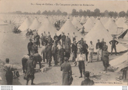 L4-51) CHALONS SUR MARNE - CAMP - UN CAMPEMENT PENDANT LES ECOLES A FEU - (2 SCANS) - Camp De Châlons - Mourmelon