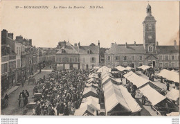 L4-41) ROMORANTIN - PLACE DU MARCHE  ( TRES ANIMEE - JOUR DE MARCHE  - 2 SCANS) - Romorantin