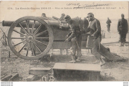  L3- LA GRANDE GUERRE 1914 - 15 - MISE EN BATTERIE DE PIÈCES D'ARTILLERIE LOURDE DE 155 COURT - ( 2 SCANS) - Ausrüstung