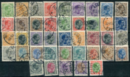 DENMARK 1913-28 Christian X  Definitive Set Of 40 Used.  SG 135-72 - Used Stamps