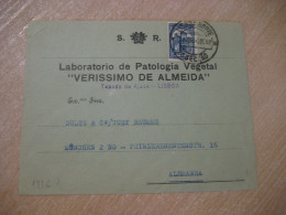 LISBOA 1936 To Munchen Germany Cancel Verissimo De Almeida Plant Pathology Laboratory Cover PORTUGAL - Briefe U. Dokumente