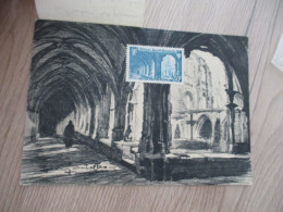 VM Carte Maximum Abbaye ST Wandrille Signée Par H.Cheffer - Covers & Documents