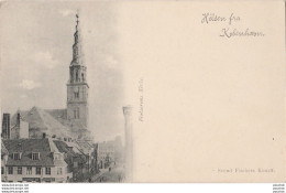  L27- HILSEN FRA KOBENHAVN (COPENHAGUE) FRELSERENS  KIRCHE -  2 SCANS) - Denmark