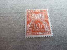 Type Gerbes -Timbre-Taxe - 10f. - Yt 86 - Rouge-orange - Oblitéré - Année 1946 - - 1859-1959 Gebraucht
