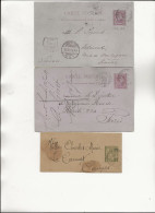 MONACO - 2 ENTIERS POSTAUX + 1 BANDE POUR JOURNAUX -TOUS OBLITERES- ANNEES 1889 ET 91 - Postal Stationery