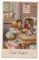 BERTIGLIA - 1551-2 - CHILDREN - NATIVITY SCENE - CHRISTMAS - USED 1938 BELGIUM - DUTCH TEXT : VROOLIJK KERSTFEEST - Bertiglia, A.