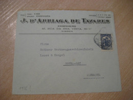LISBOA 1936 ? To Gotha Ost Germany Cancel Arriaga De Tavares Engineering Cover PORTUGAL - Lettres & Documents