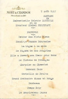 Menu De Mariage 1957 Moët Et Chandon - Menus