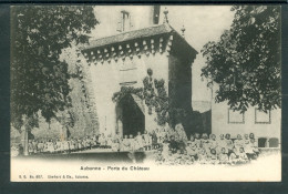 11613 VD-AUBONNE - Porte Du Château - Classes D’enfants En 1er Plan  - Très Animée - Andere & Zonder Classificatie