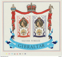 GIBRALTAR 1977 ELIZABETH II Yvert BF 3, Michel Block 3 NEUF** MNH Cote 6 Euros - Gibraltar