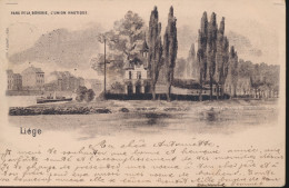 LIEGE       PARC DE LA BOVERIE  L'UNION NAUTIQUE       LITHOGRAPHIE        2 SCANS - Lüttich