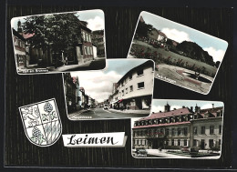 AK Leimen / Baden, Hauptstrasse, Rathaus, Stadtwappen  - Leimen