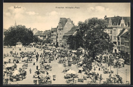 AK Erfurt, Friedrich Wilhelm-Platz Mit Marktbetrieb  - Erfurt