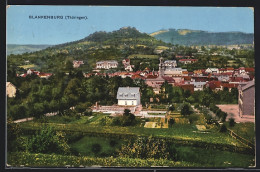 AK Blankenburg /Th., Ortsansicht Mit Bergblick Aus Der Vogelschau  - Bad Blankenburg