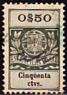 Fiscal/ Revenue, Portugal - Estampilha Fiscal -|- Série De 1929 - 0$50 - Used Stamps
