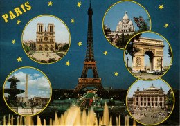 PARIS - La Tour Eiffel - La Cathedrale Notre-Dame - La Place De La Concorde Et L'Obélisque - Andere Monumenten, Gebouwen