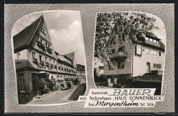AK Bad Mergentheim, Kuranstalt Bauer Mit Nebenhaus Sonnenblick  - Bad Mergentheim