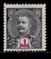 ! ! Portuguese India - 1898 D. Carlos 1 Rp - Af. 164 - No Gum (km137) - Portugiesisch-Indien