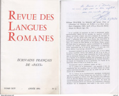 C1  Jean DUFOURNET Revue LANGUES ROMANES Tire A Part 1991 Dedicace Envoi SIGNED Port Inclus France - Livres Dédicacés