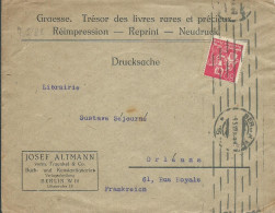 ALLEMAGNE  LETTRE A ENTETE 80D OBLITERATION MECANIQUE BERLIN POUR ORLEANS ( LOIRET ) DE 1922  LETTRE COVER - Briefe U. Dokumente