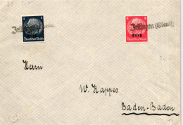 Deutsche Besetzung 2.WK Elsaß 2, 5 Auf Brief Notstempel, Portogerecht #ID911 - Occupation 1938-45