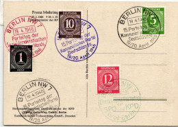 Alliierte Besetzung 911, 915 U.a. Auf Postkarte Mit Sonderstempeln #ID994 - Other & Unclassified