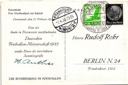Deutsches Reich 529, 512 Auf Postkarte Portogerecht, Deutsche Freiballon #ID947 - Autres & Non Classés