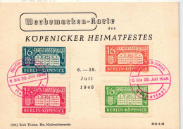 Berlin Und Brandenburg Werbemarken Auf Postkarte Mit Sonderstempel #IK056 - Vignetten (Erinnophilie)