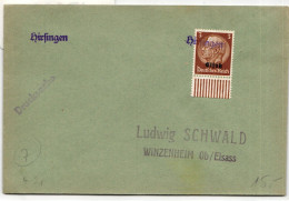 Deutsche Besetzung 2.WK Elsaß 1 Auf Brief Notstempel #ID908 - Occupation 1938-45