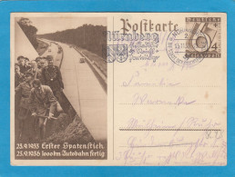 P 263.GANZSACHE  MIT STEMPEL "NÜRNBERG DIE STADT DER REICHSPARTEITAGE", 1936. - Cartes Postales