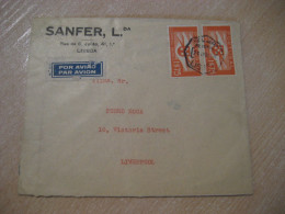 LISBOA 1938 To Liverpool England Air Mail Cancel Sanfer Lda Cover PORTUGAL - Brieven En Documenten