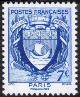 2024 Timbre Issu De L'Affiche De PARIS - PHILEX 2024   Les Armoiries De La Ville De Paris - 1941 - Neufs