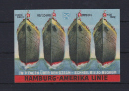 Deutsches Reich Reklame Werbung Schiffspost Hamburg Amerika Linie Art Deco - Brieven En Documenten