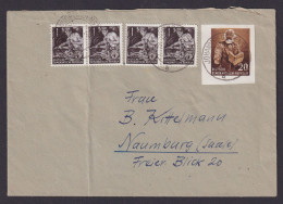 DDR Brief EF 388 B Ungezähnt Marx Block Einzelmarke Johanngeorgenstadt Naumburg - Storia Postale