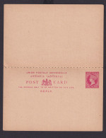 Briefmarken Britische Kolonien Antigua Ganzsache Queen Victoria Frage & Antwort - Antigua Et Barbuda (1981-...)