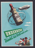 Reklame Underberg Zeppelin Sport Wintersport Flugpost Brief Air Mail Österreich - Covers & Documents