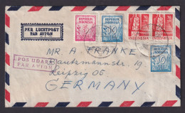 Flugpost Brief Air Mail Semarnag Indonesien Nach Leipzig 17.7.1951 - Indonésie